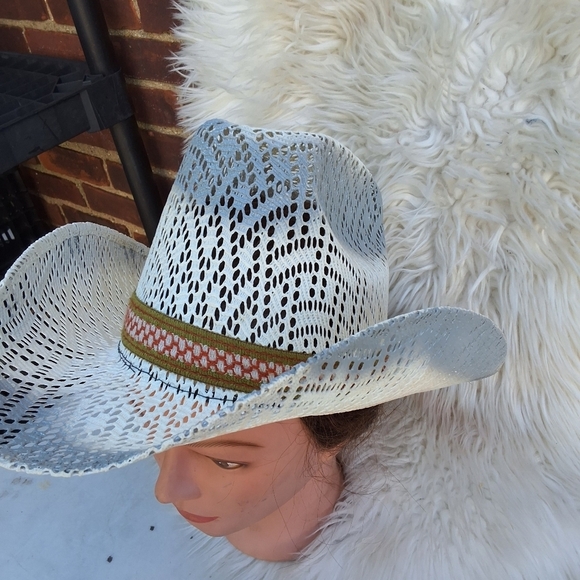 Vintage Mexican Straw‎ Cowboy Hat 7.25 NWOT - Picture 6 of 10